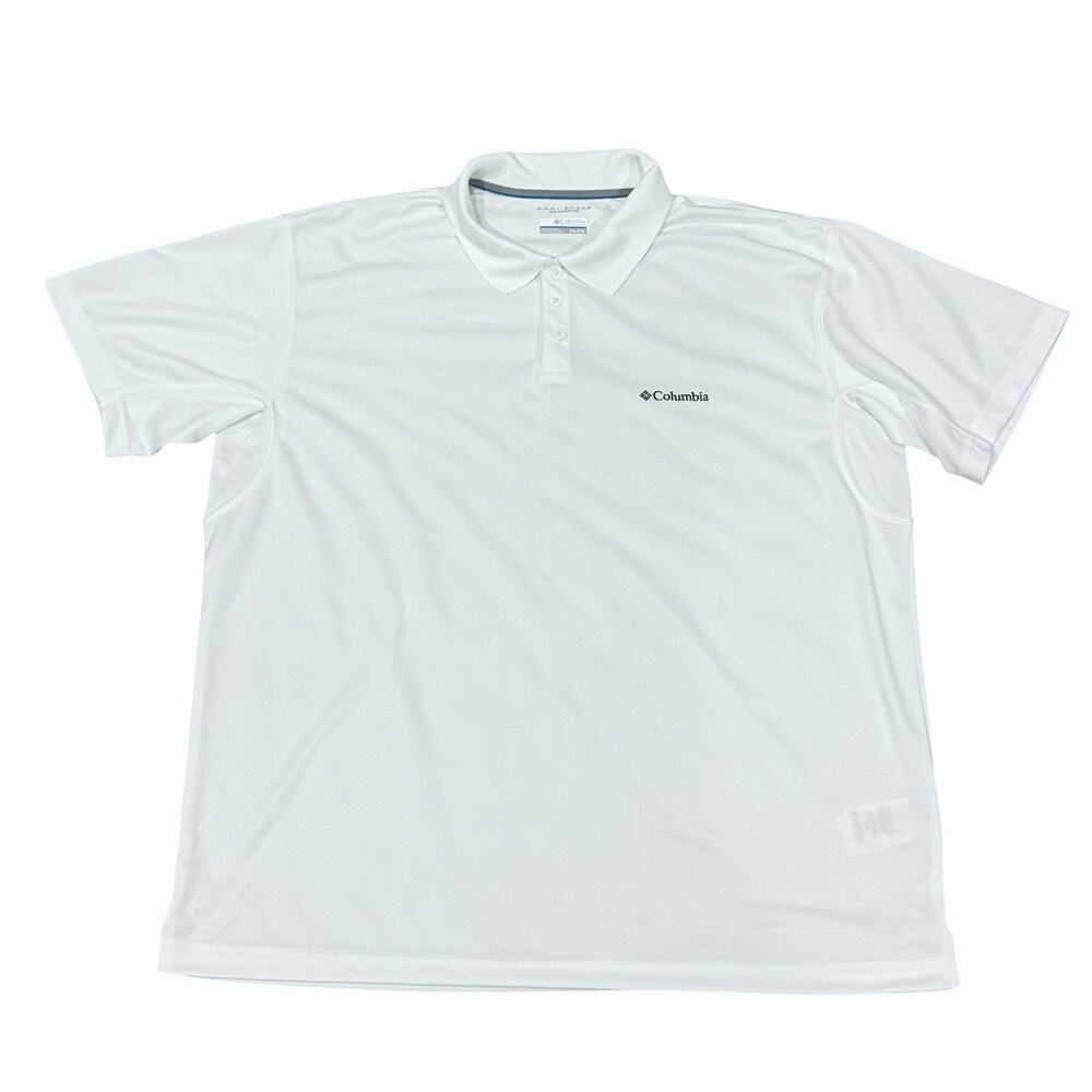 Columbia Utilizer Men's Polo White Omni Shade UPF Protection Size XXL NWOT